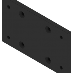 Delta Racing® - Connection Plate 120 x 200 x 10