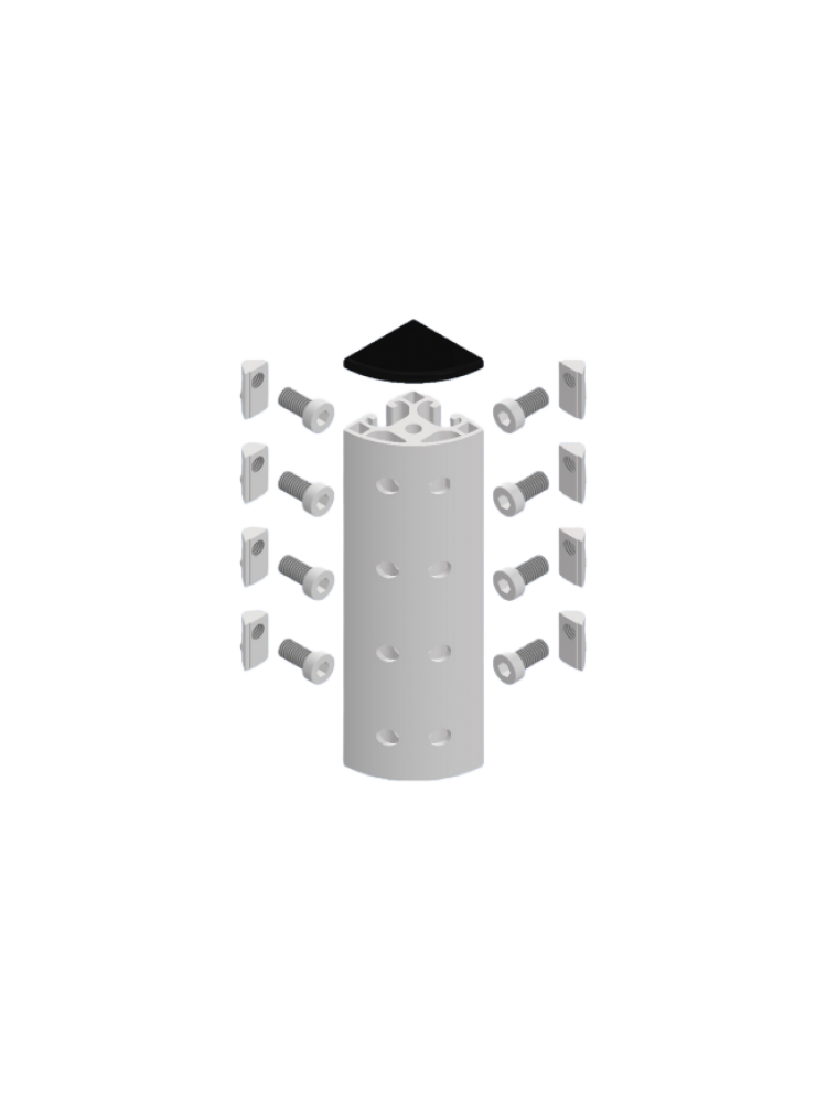 Delta Racing® - Γωνία 40 x 40 x 160R (Σετ)